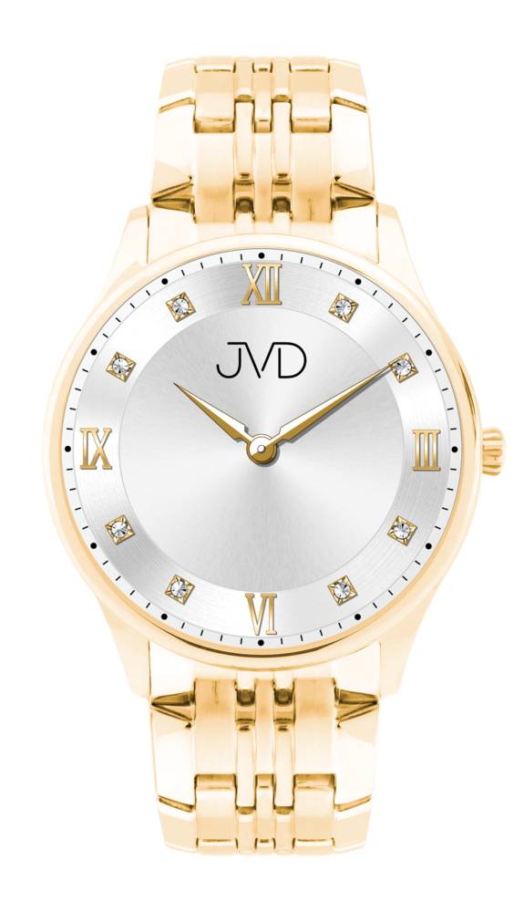 UNISEX pozlacené ocelové náramkové hodinky JVD JG1033.3