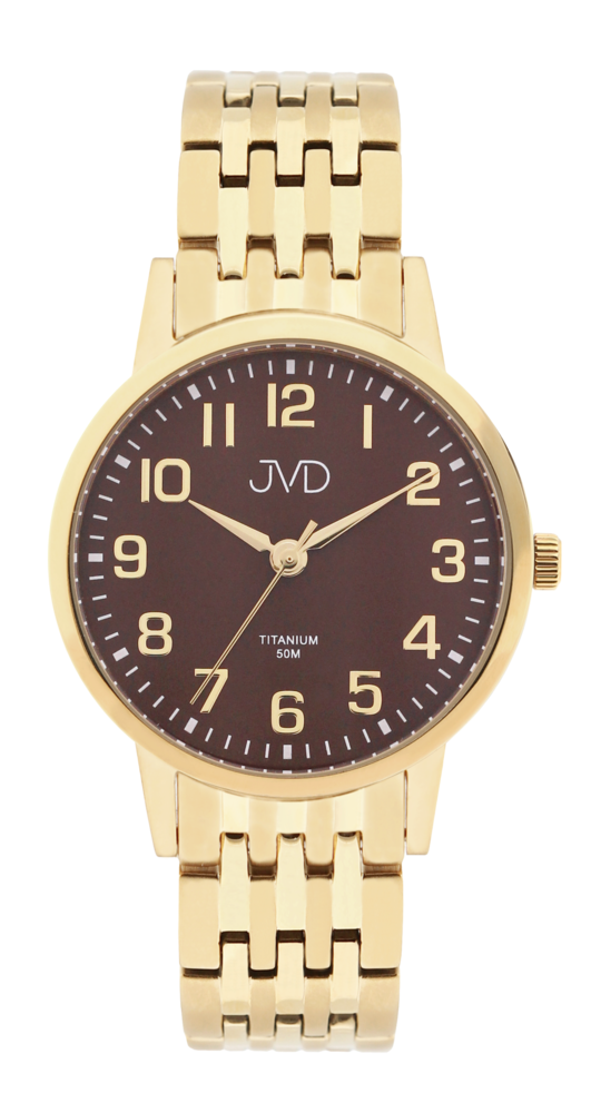JVD Pozlacené náramkové hodinky JVD JE5001.5