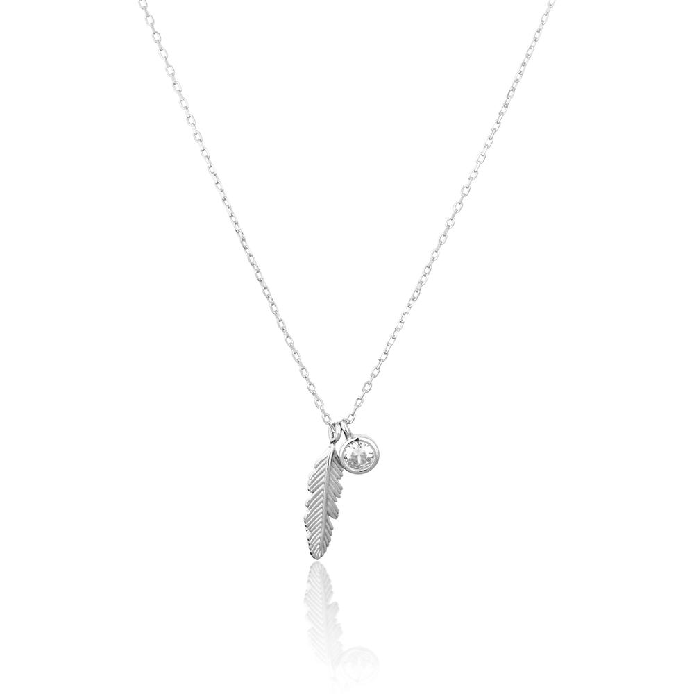 JVD Dámský stříbrný náhrdelník se zirkony SVLN0306XF6BI42