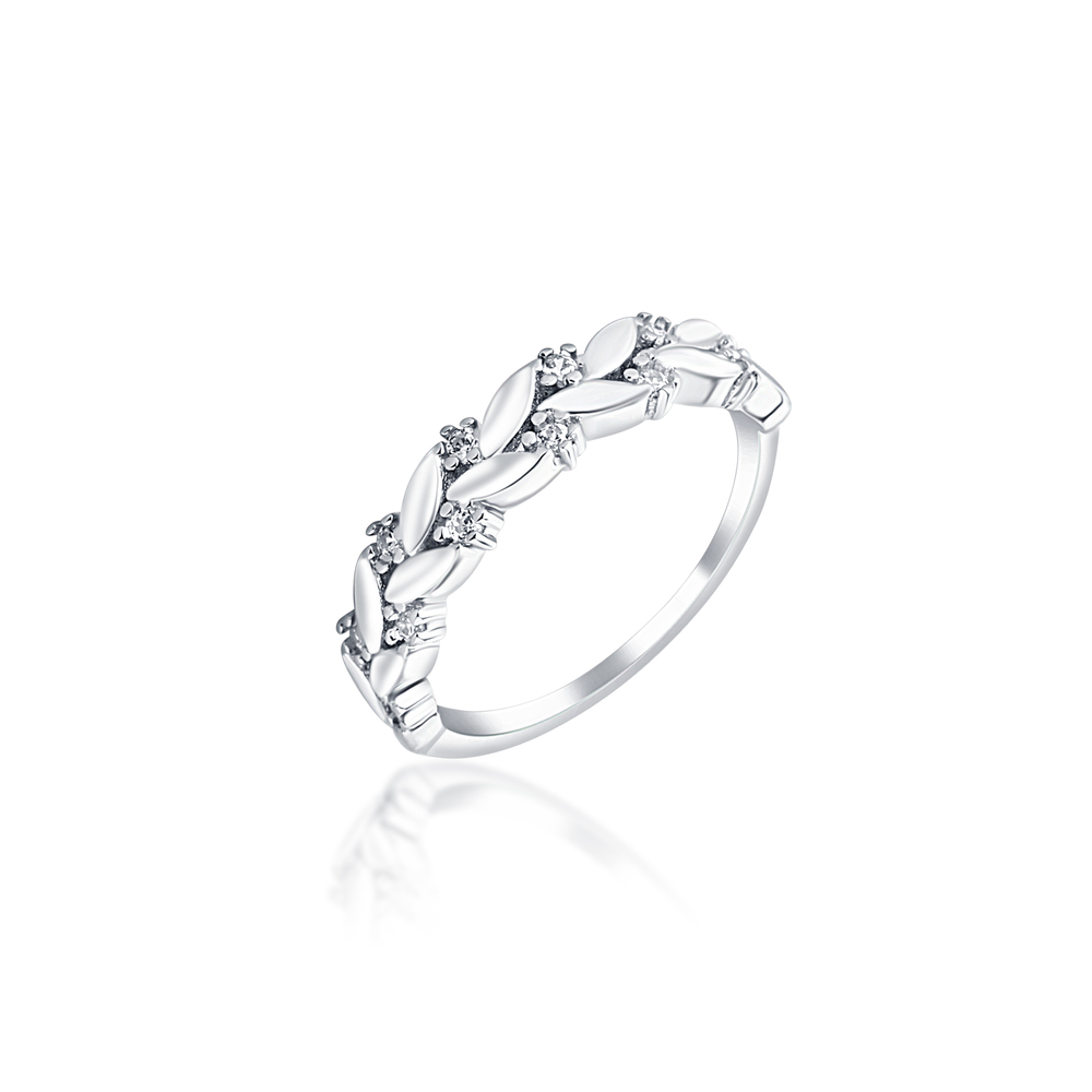 JVD Dámský stříbrný prsten se zirkony SVLR0646XE9BI54
