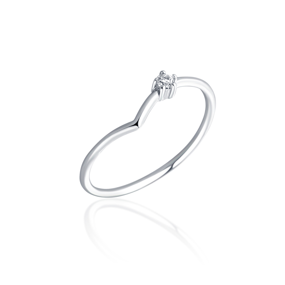 JVD Stříbrný dámský zásnubní prsten se zirkonem SVLR0649XE9BI54