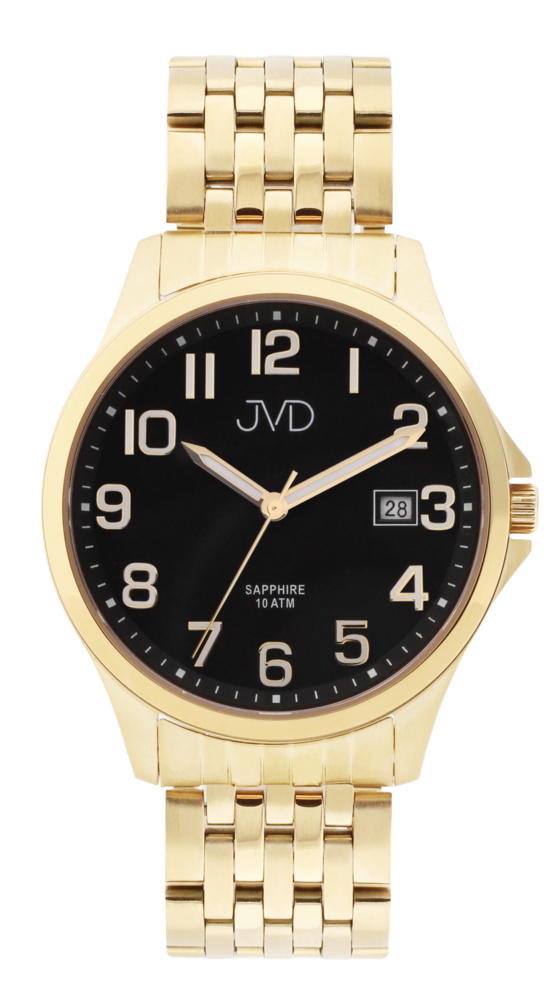 JVD Pozlacené náramkové hodinky se safírovým sklem JVD JE612.4
