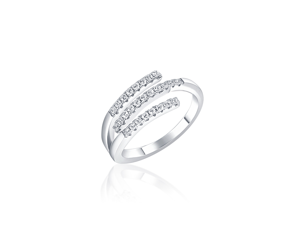 JVD Dámský stříbrný prsten posetý zirkony SVLR0686XH2BI56
