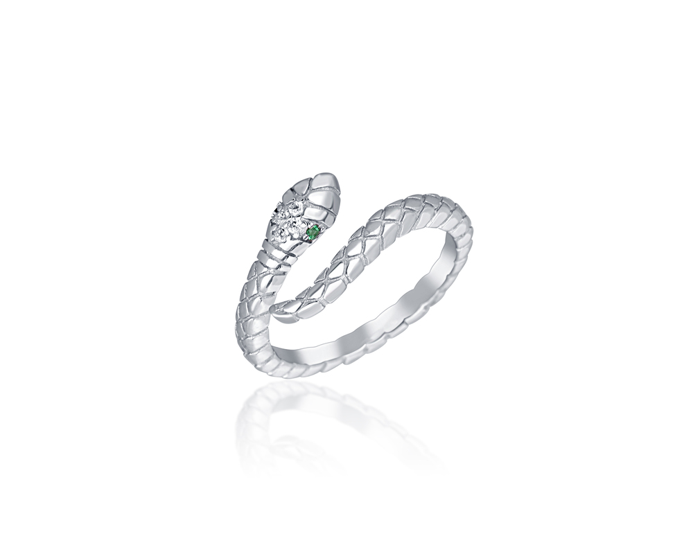 JVD Dámský stříbrný prsten snake SVLR0687XH2Z156
