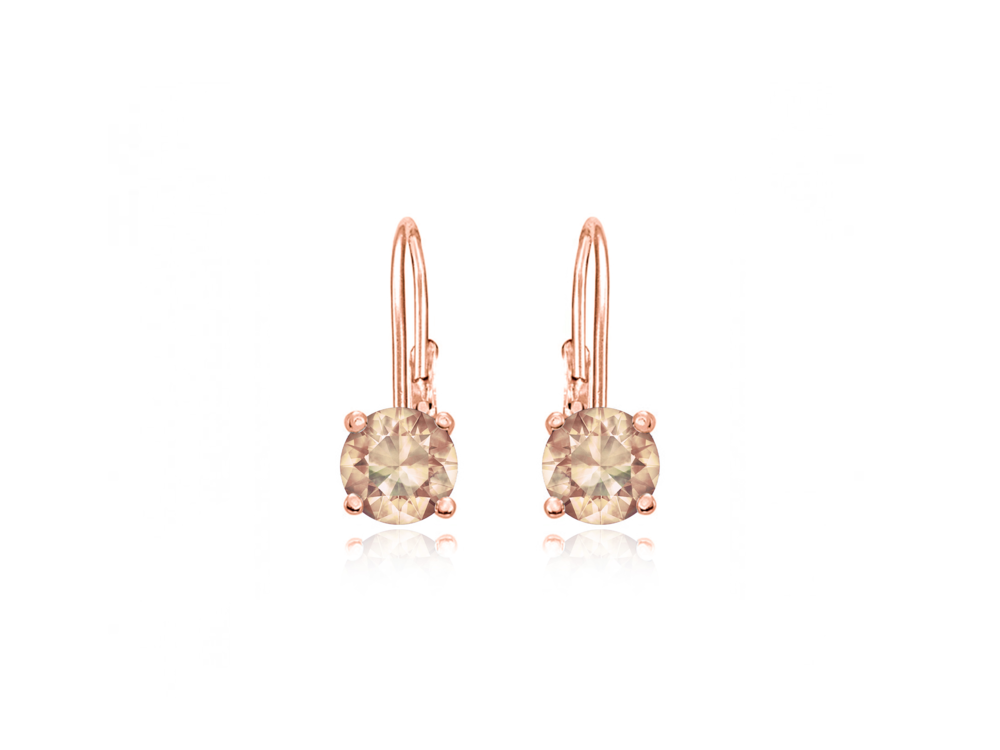  JVD Dámské rose gold stříbrné klasické náušnice se zirkony ryz. 925/1000 SVLE0598XH2RC00