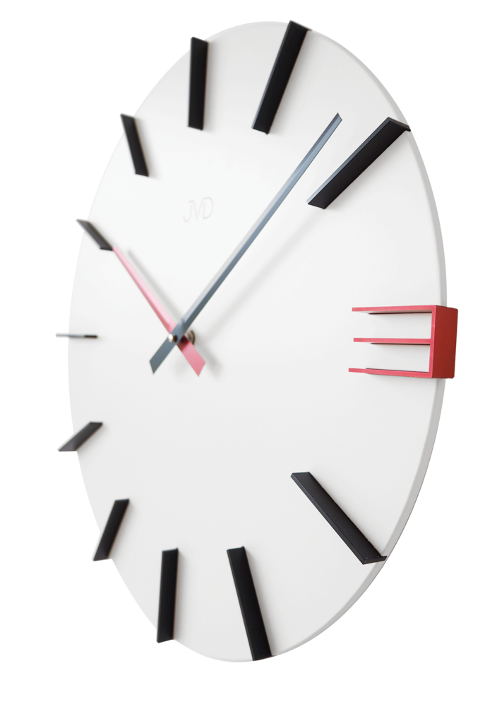 JVD Designové nástěnné bílé hodiny JVD HC44.1