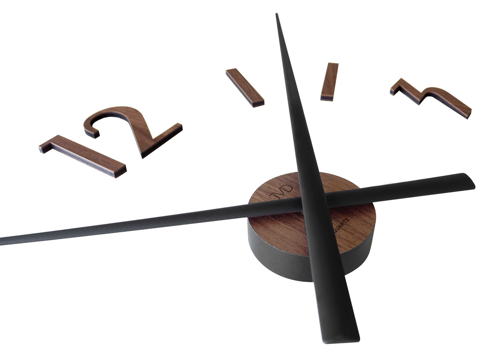 JVD Nástěnné nalepovací hodiny v imitaci dřeva JVD HT467.1