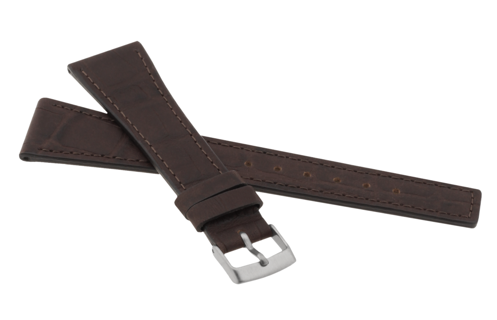 JVD Černý kožený pánský řemínek na hodinky  JVDRJ5001