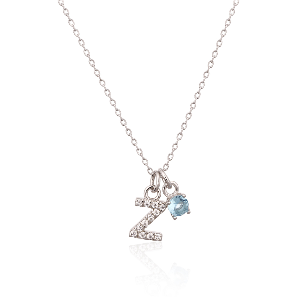 JVD Dámský stříbrný náhrdelník se zirkony písmenko Z SVLN0324XH2BI0Z