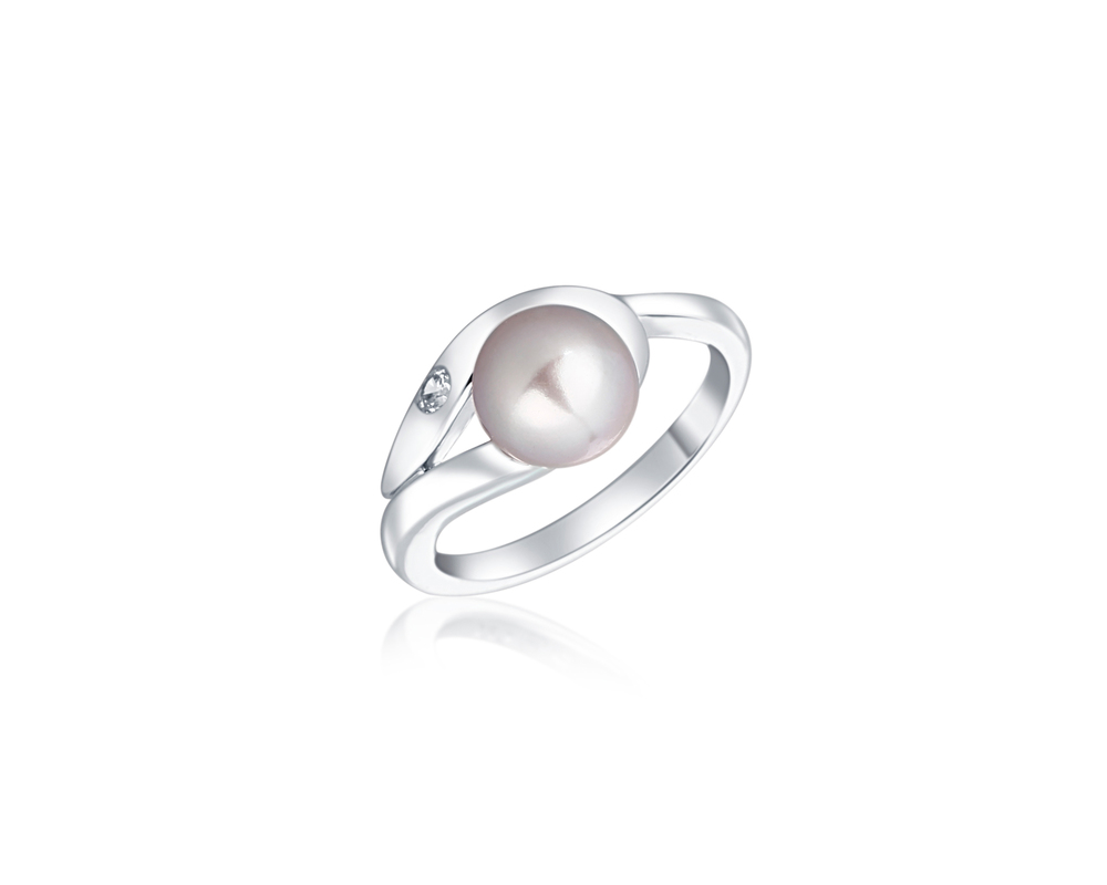 JVD Dámský stříbrný zásnubní prsten s perlou SVLR0002SH8P654