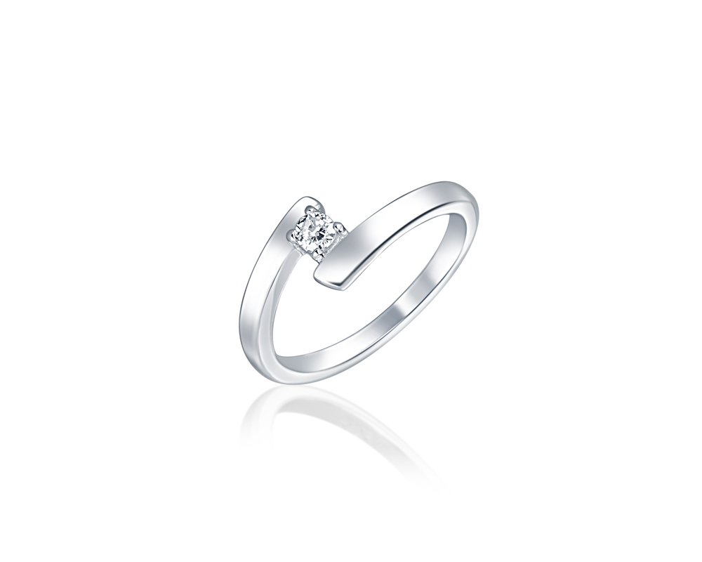 JVD Dámský stříbrný zásnubní prsten se zirkonem SVLR0694XH2BI54