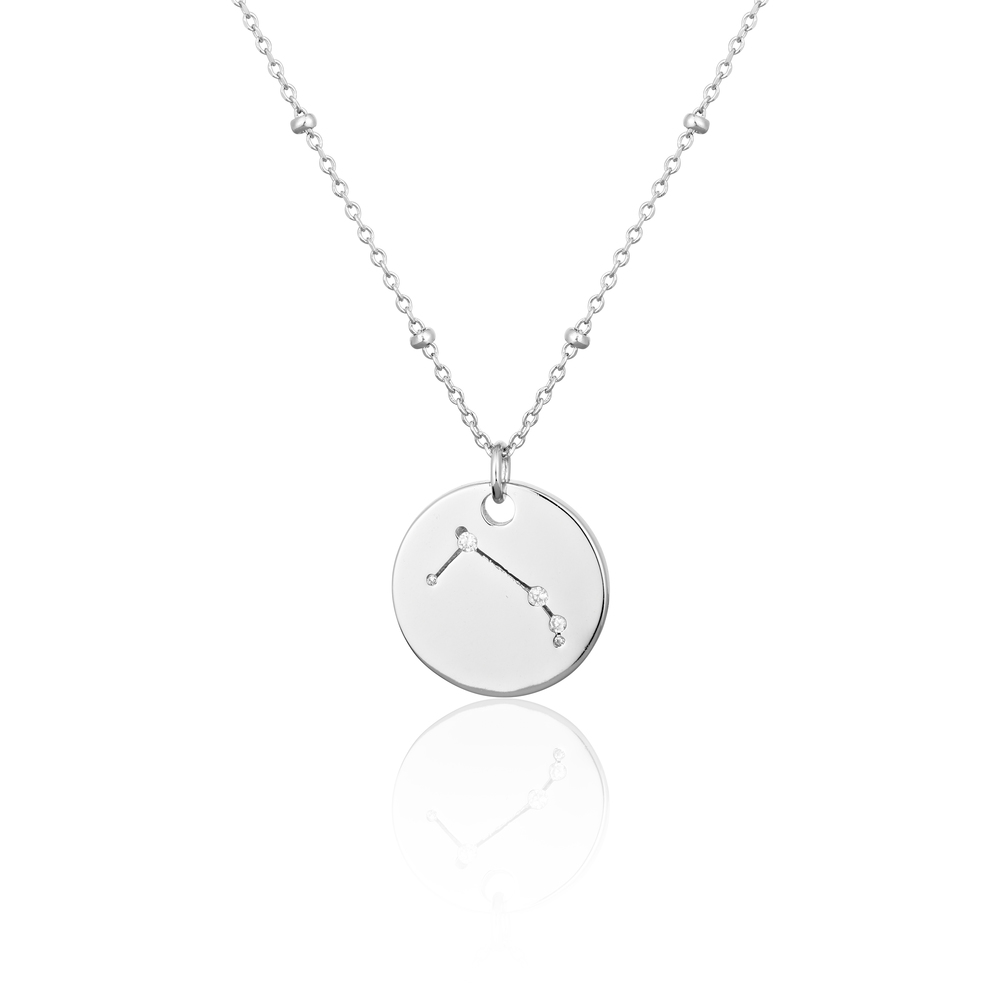 JVD Stříbrný náhrdelník - znamení v kolečku se zirkony BERAN SVLN0327XH2BIBE