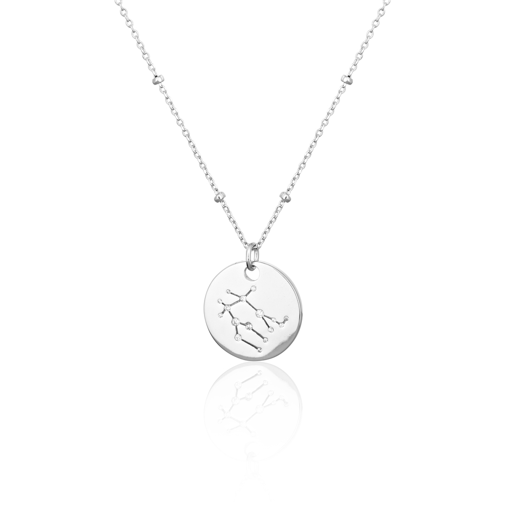JVD Stříbrný náhrdelník - znamení v kolečku se zirkony BLÍŽENCI SVLN0327XH2BIBL