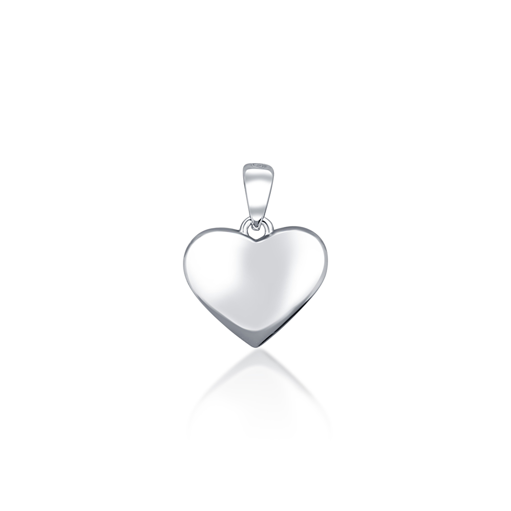 JVD Stříbrný hladký přívěsek srdce SVLP0944XH20000