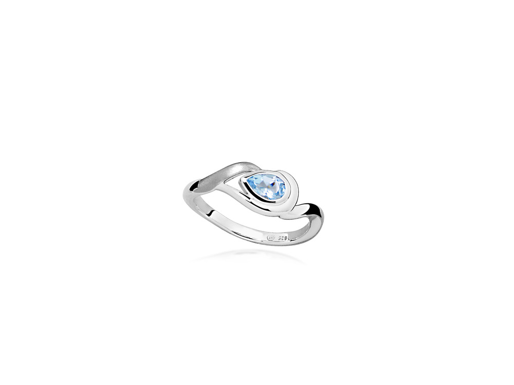 JVD Dámský stříbrný prsten s blue topazem SVLR0498SH8M455