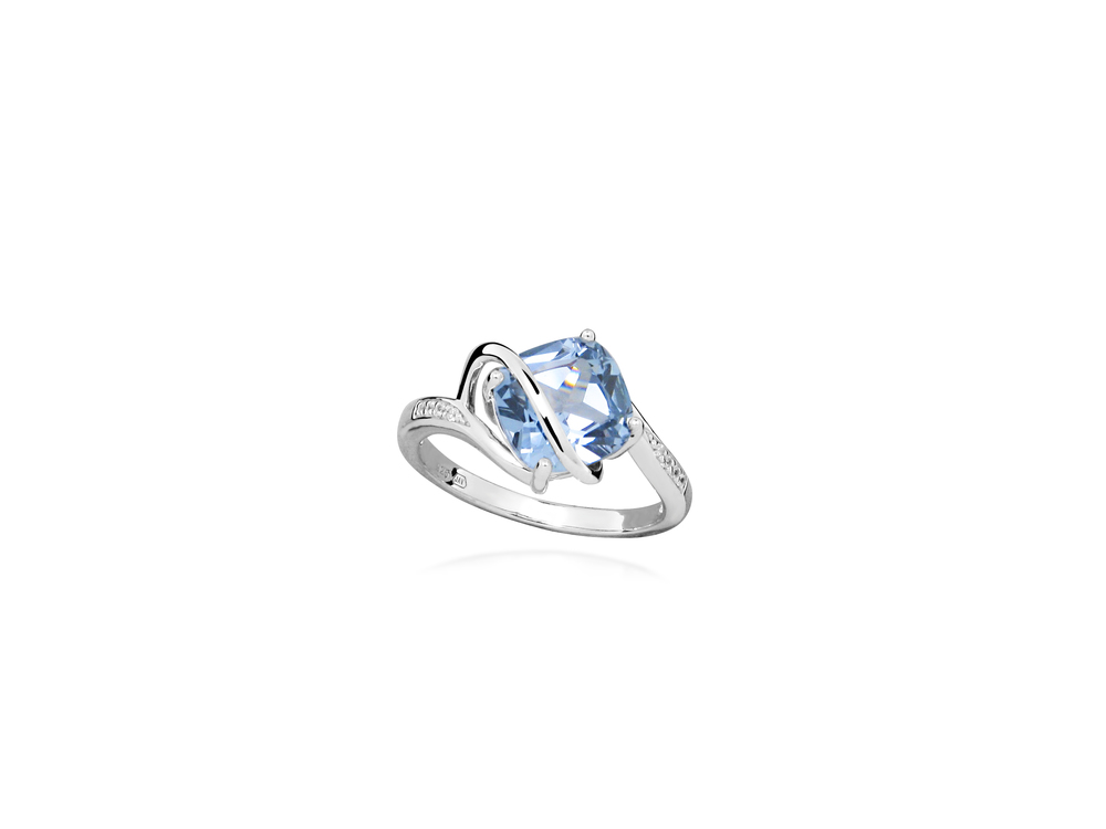 JVD Dámský stříbrný prsten s blue topazem SVLR0219SH8M457