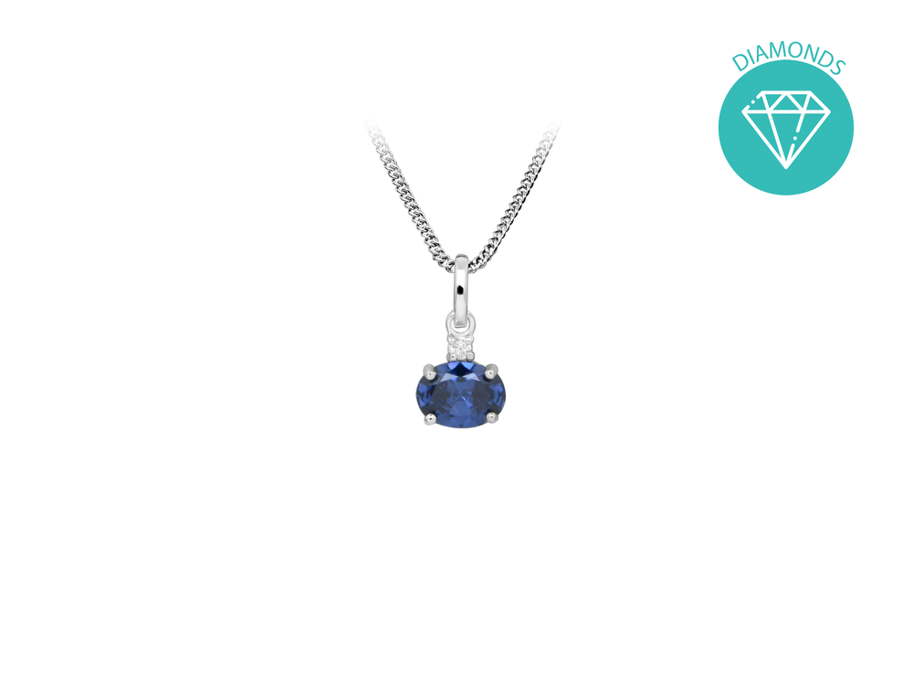 JVD Dámský stříbrný přívěsek s modrým zirkonem BRILIANT SVLP0501SH8M200