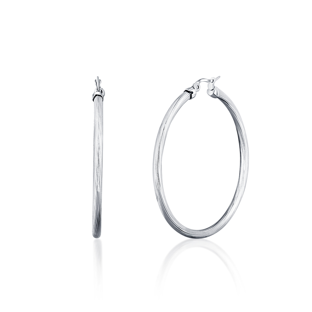 Ocelové náušnice kruhy