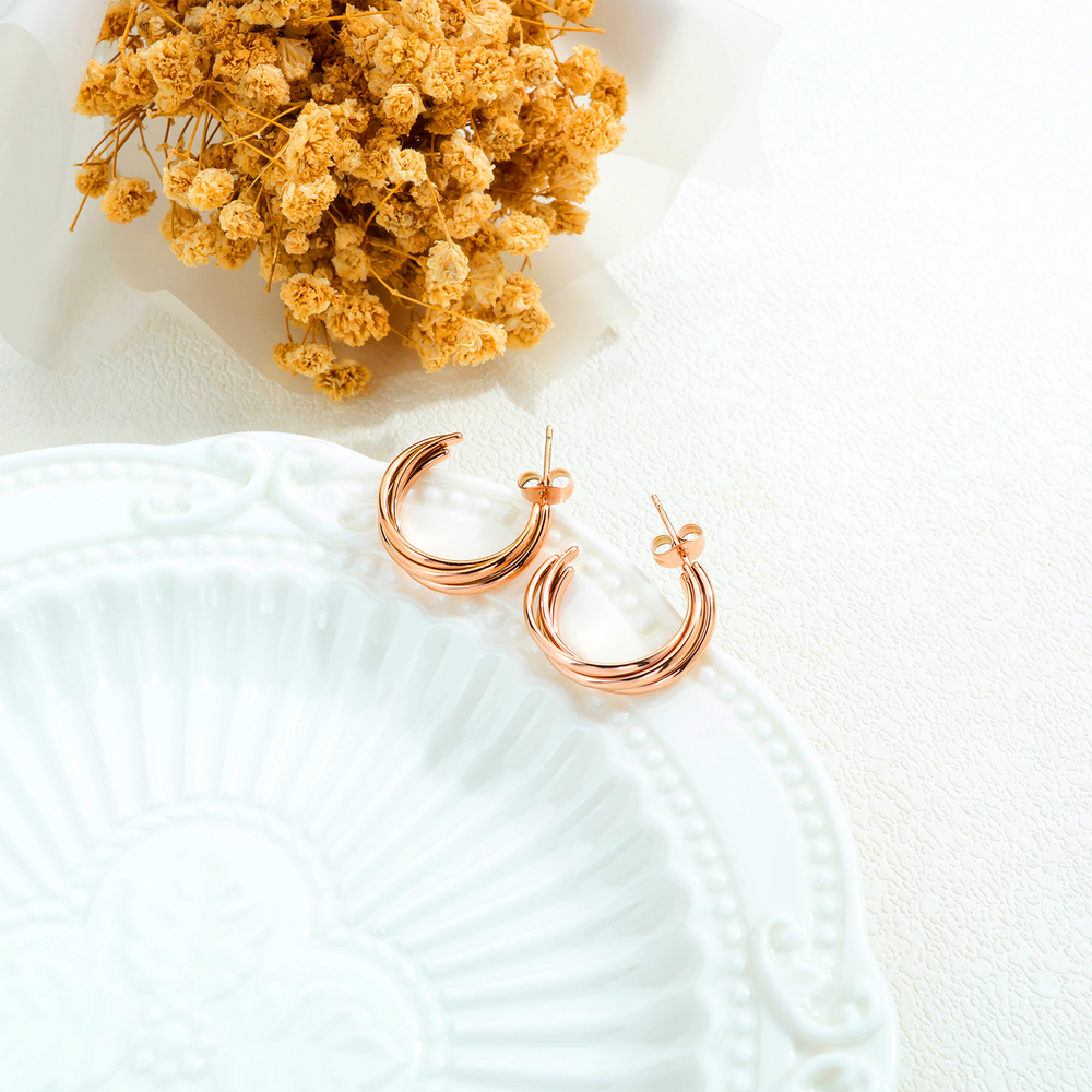 JVD Dámské ocelové náušnice SSSE0058XF9RO00