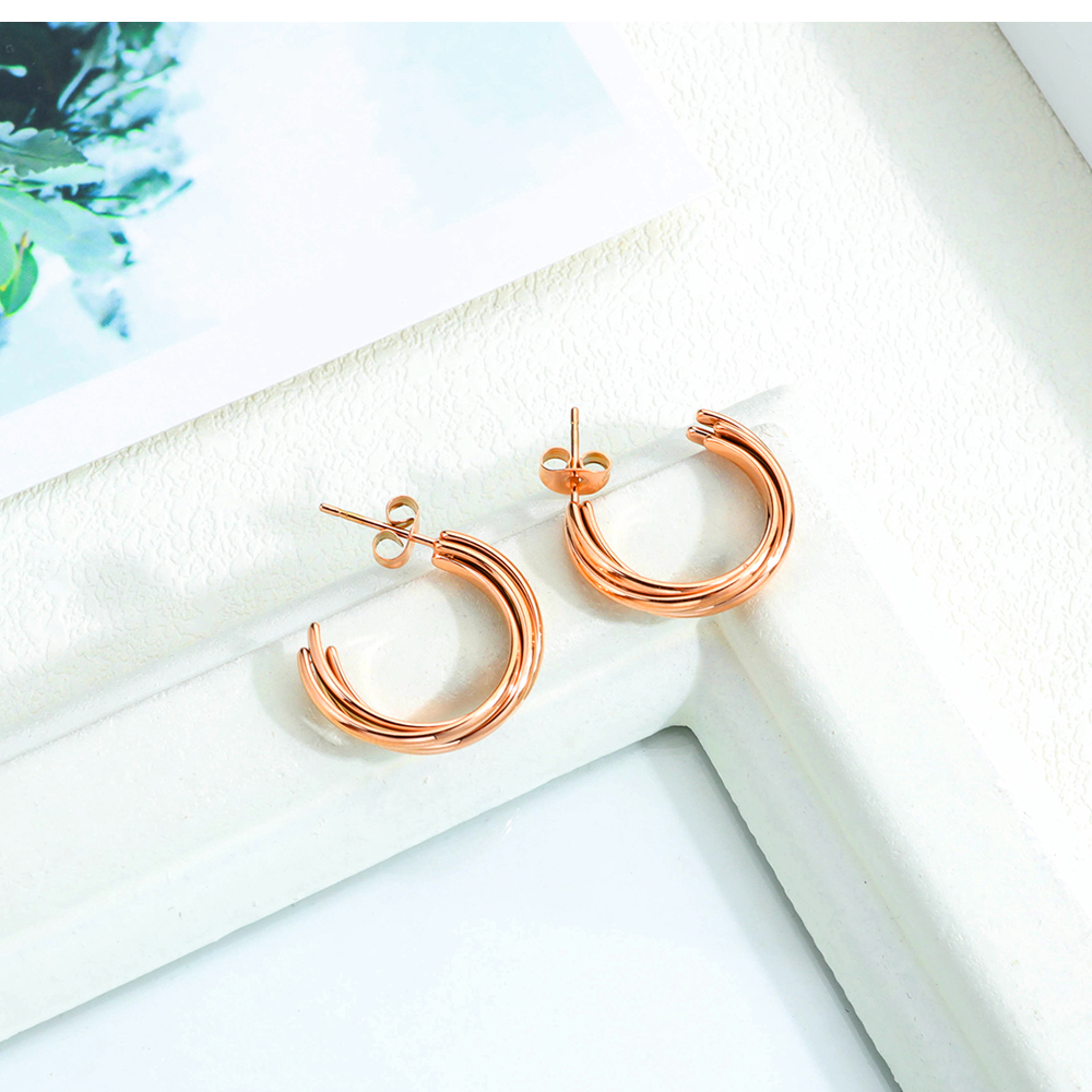 JVD Dámské ocelové náušnice SSSE0058XF9RO00