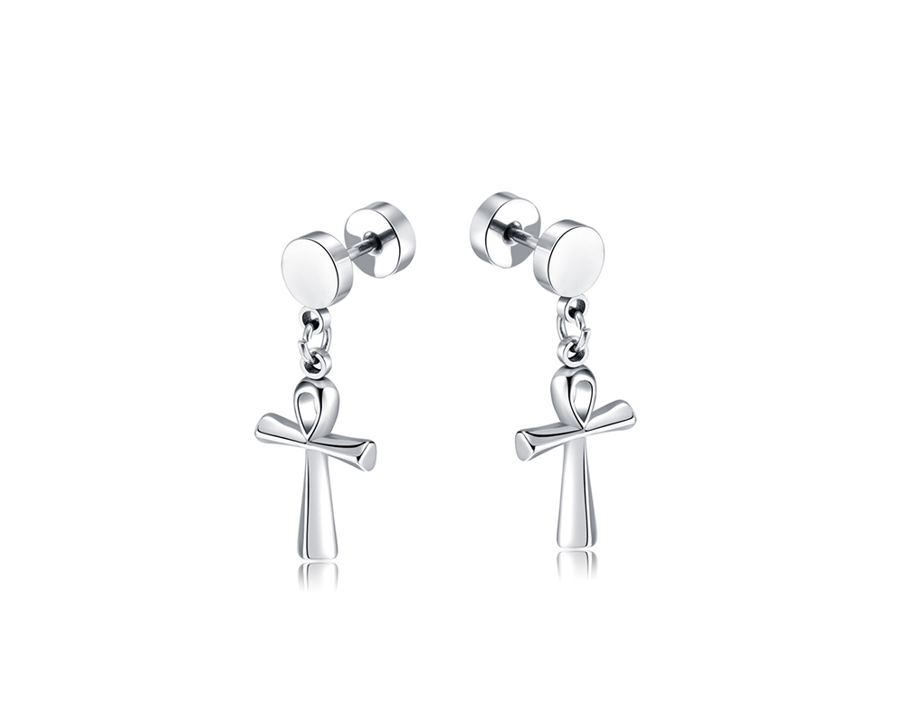 JVD Dámské ocelové visací náušnice na puzetku SSSE0048XF90000