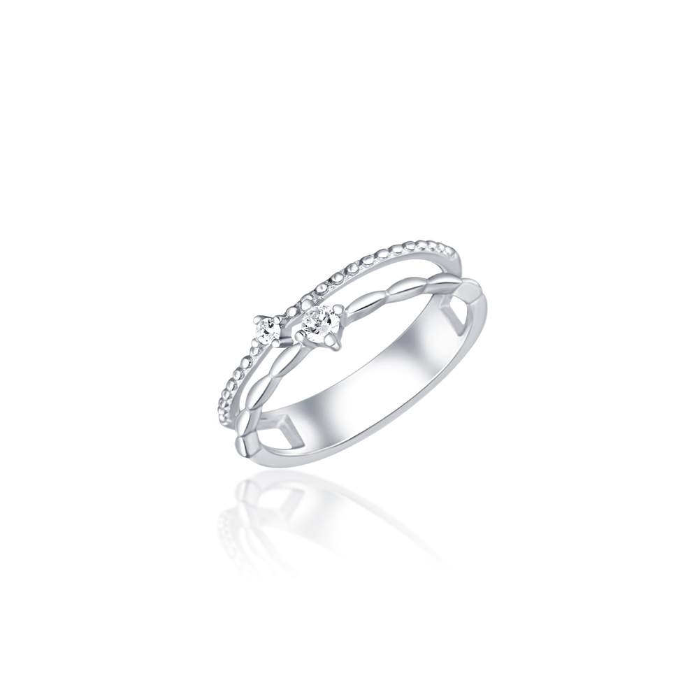 JVD Dámský stříbrný prsten se zirkony SVLR0760XI2BI60