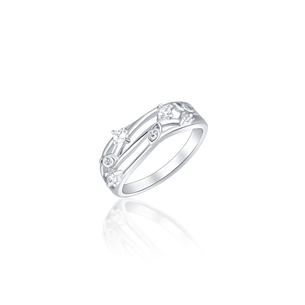 JVD Dámský stříbrný prsten se zirkony SVLR0734XI2BI54