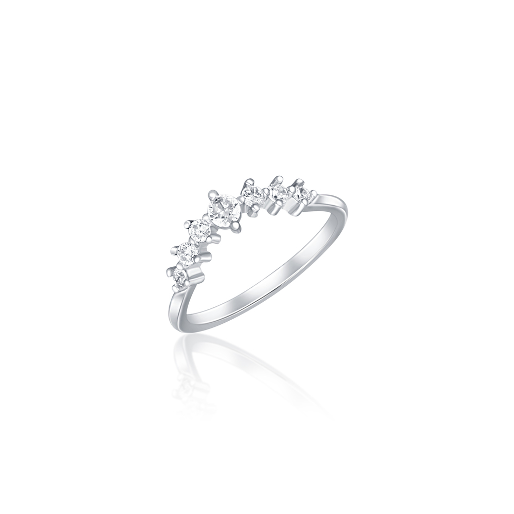 JVD Dámský stříbrný prsten se zirkony SVLR0738XI2BI54