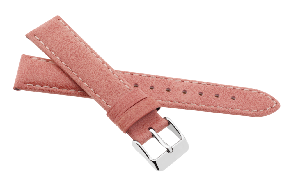 JVD Kožený dámský růžový řemínek na hodinky R41520/20