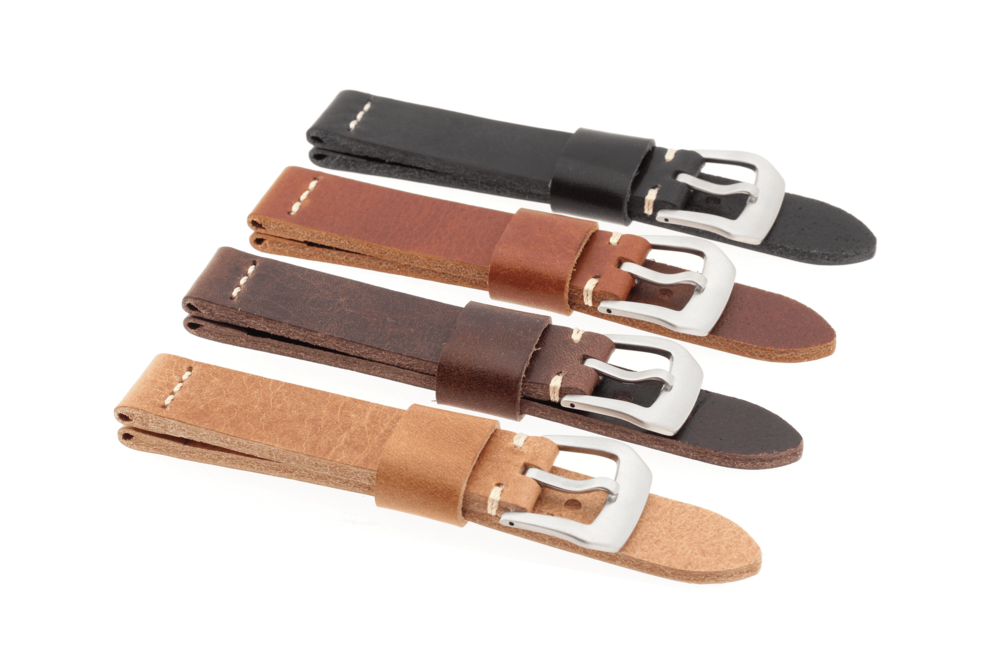 JVD Kožený unisex hnědý řemínek na hodinky R41110/24