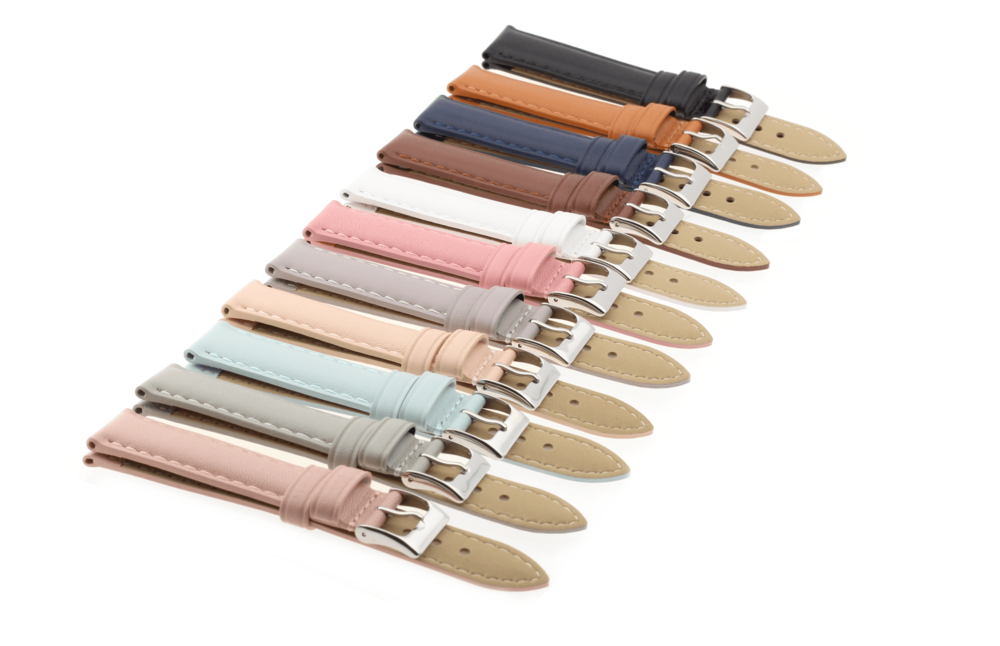 JVD Unisex růžový kožený řemínek na hodinky R41320/16