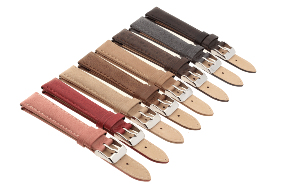 JVD Kožený unisex hnědý řemínek na hodinky R41510/22