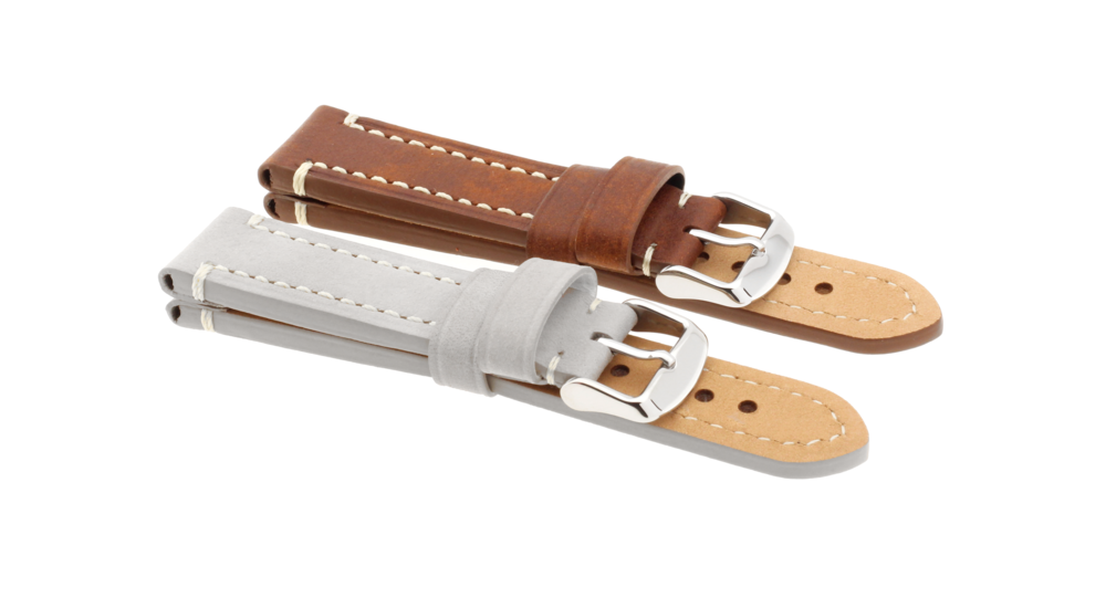 JVD Kožený unisex šedý řemínek na hodinky R42014/22