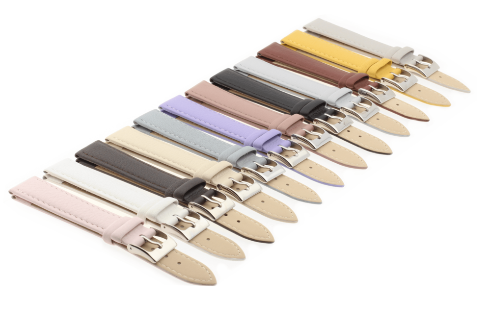 JVD Unisex černý kožený řemínek na hodinky R41401/20