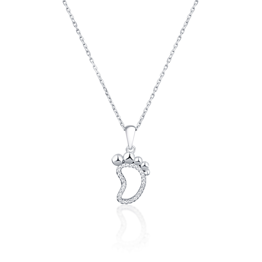 JVD Dámský stříbrný náhrdelník se zirkony SVLN0360XI2BI45