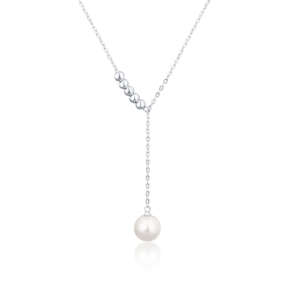 JVD Dámský stříbrný náhrdelník s perlou SVLN0348XD2P145