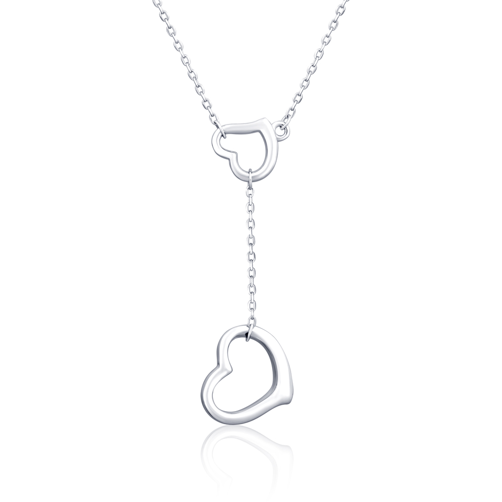 JVD Dámský stříbrný náhrdelník srdce SVLN0429XH20045
