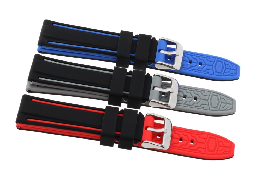 JVD Unisex gumový černý řemínek na hodinky R21909/20