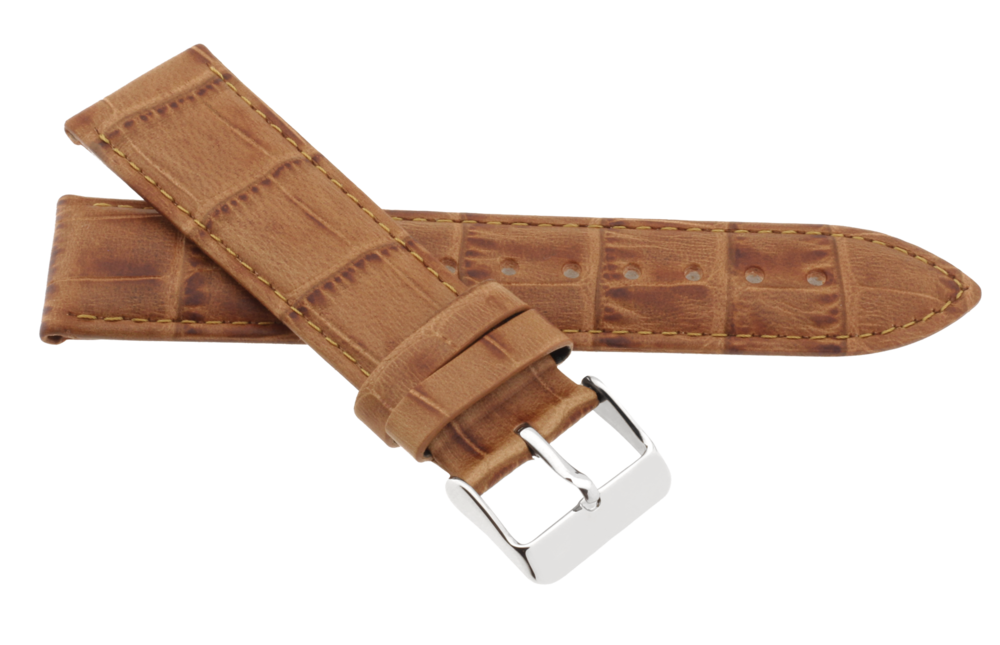 JVD Unisex hnědý kožený řemínek na hodinky R41717/12