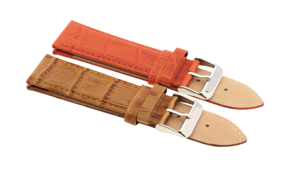 JVD Unisex hnědý kožený řemínek na hodinky R41717/18