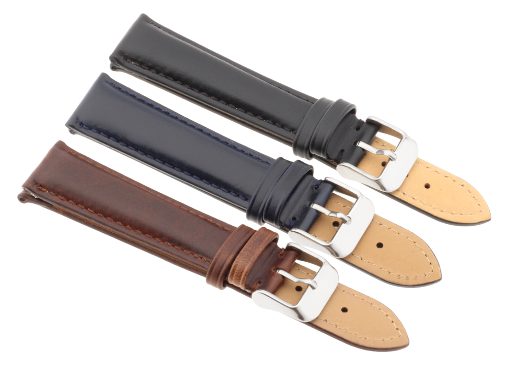 JVD Pánský modrý kožený řemínek na hodinky R35009/22