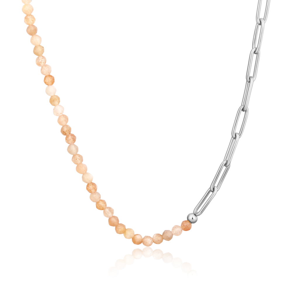 JVD Dámský stříbrný náhrdelník s polodrahokami SVLN0575S610045