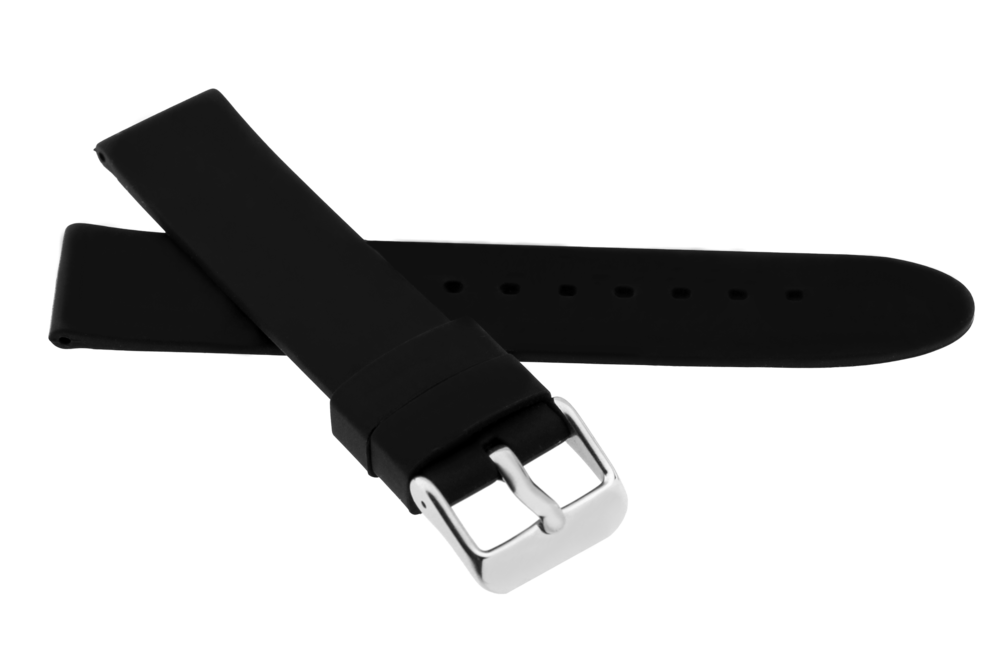 JVD Unisex černý silikonový gumový řemínek na hodinky R21801/18