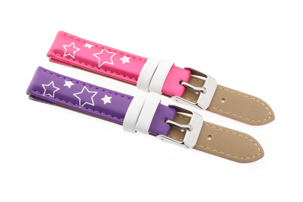 JVD Dětský růžový řemínek na hodinky kožený JVDRJ7117.10