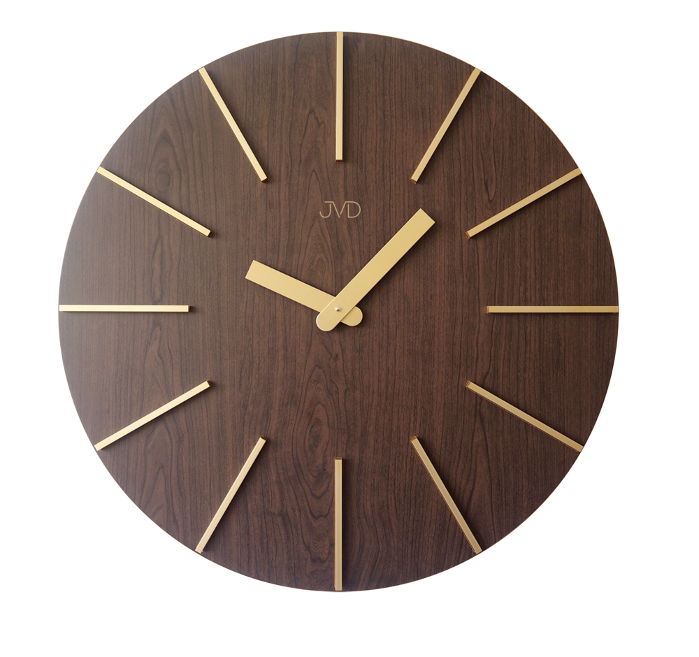 JVD Obrovské designové dřevěné nástěnné hodiny průměr 70cm JVD HC702.1