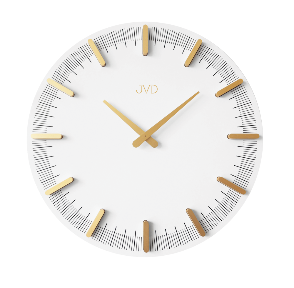 JVD Designové minimalistické bílé hodiny JVD HC401.1