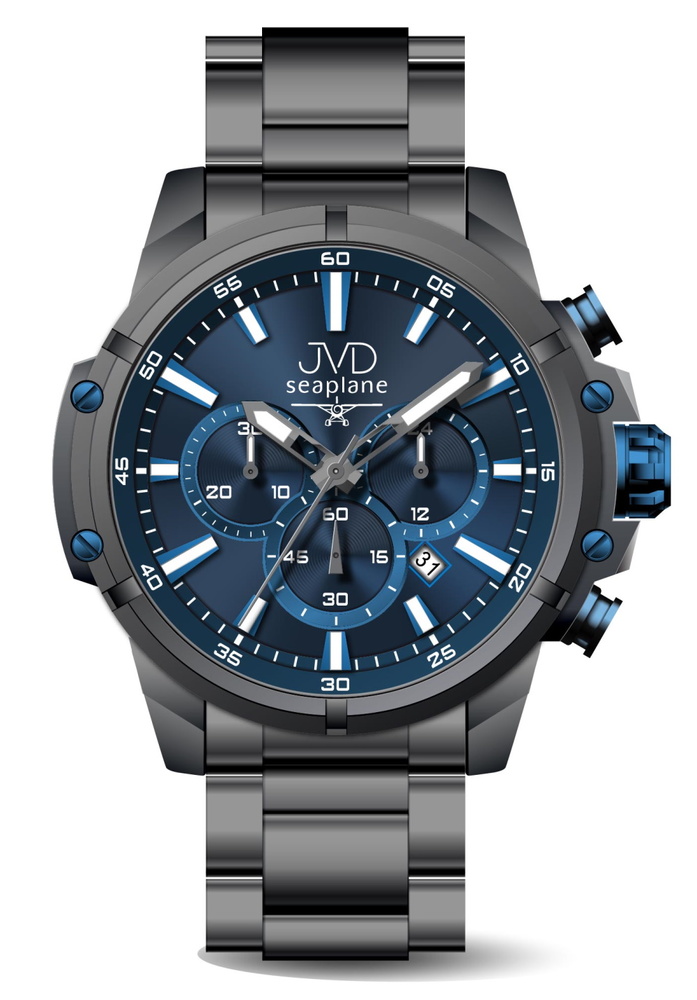 JVD Pánské vodotěsné ocelové náramkové hodinky (chronograf) JVD JC635.1