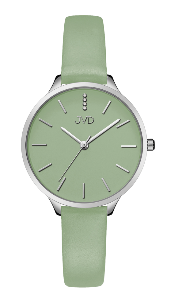 Dámské módní designové hodinky JVD JZ201.10 s řemínkem z pravé kůže