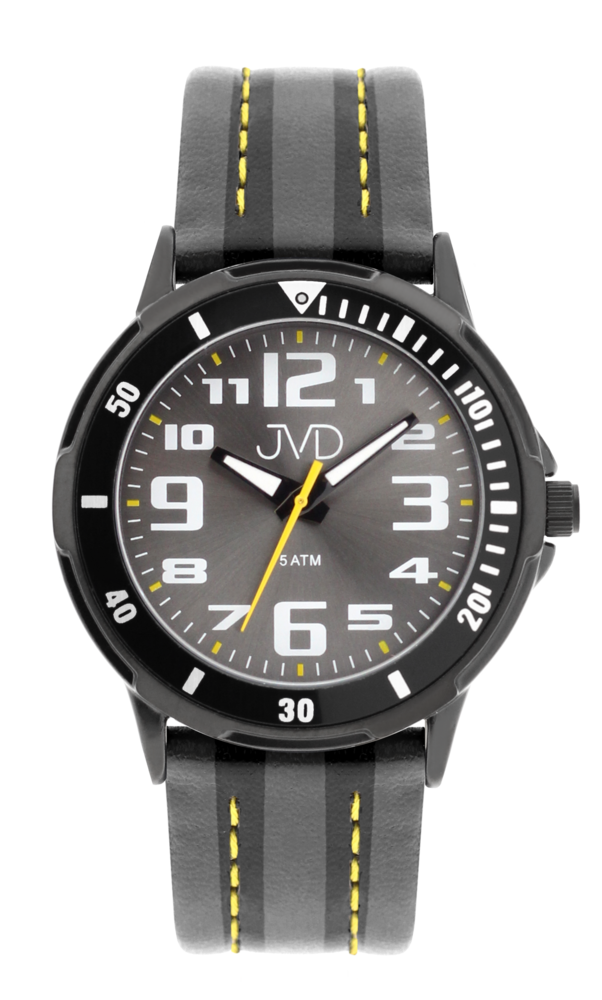 JVD Dětské chlapecké černé designové náramkové hodinky JVD J7218.3