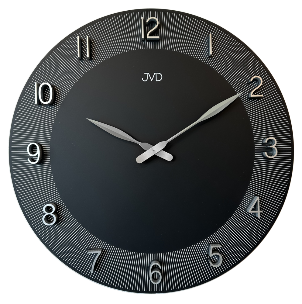 JVD Obrovské černé velké designové hodiny JVD HC501.2